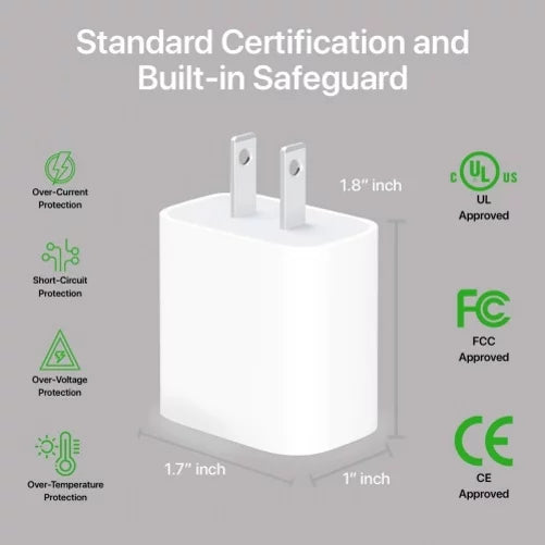 6ft USB-C Cable PD Type-C 18W Fast Home Charger w Holster Rugged Case Belt Clip for Nokia X100, G10 G300 - Nubia RedMagic 5S - OnePlus 7T, 6T, 8, 6, 9, Nord N200 5G N100 N10 5G, Pro, UW