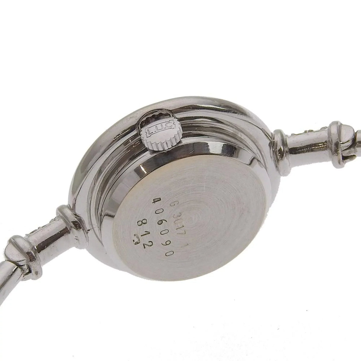 Pre-Owned Chopard Round G30171 K18 White Gold x Diamond Silver Manual Winding Women's Dial Watch (Fair)