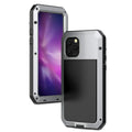 Gorilla Glass Aluminum Metal iPhone 14 Pro Max Case (Silver) Heavy Duty Military Grade Shockproof and Scratch impervious Protection, Rugged Outdoor Travel
