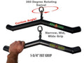 30 Degree Fat Triceps Bar Cable Exercise Machine Attachment. IRON COMPANY LPG Muscle Hog Legs Ham Bone 1-3/4 In