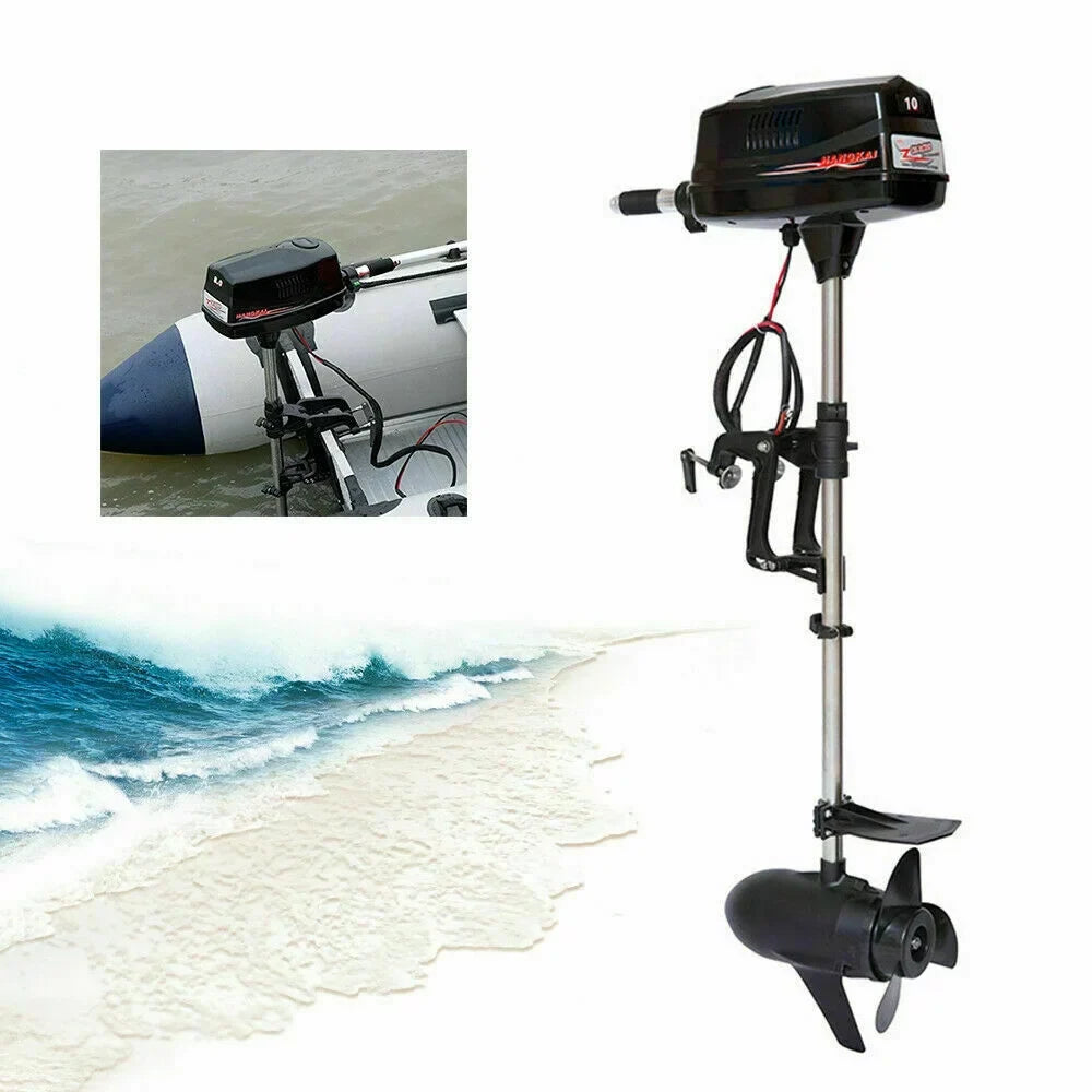 Wuzstar 60V 10HP Electric Outboard Motor Brushless Fishing craft Engine w/Propel 2.2KW