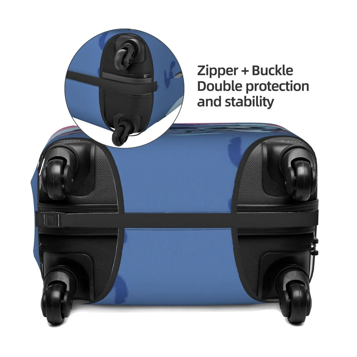 Stitch Heart Protective Suitcase shield Elastic Travel Luggage protector Organizers Fits Large