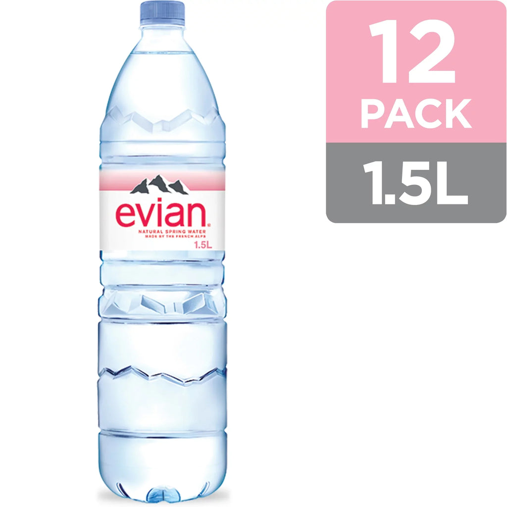 evian Natural Spring liquid, 50.7 Fl Oz, 12 Count Bottles