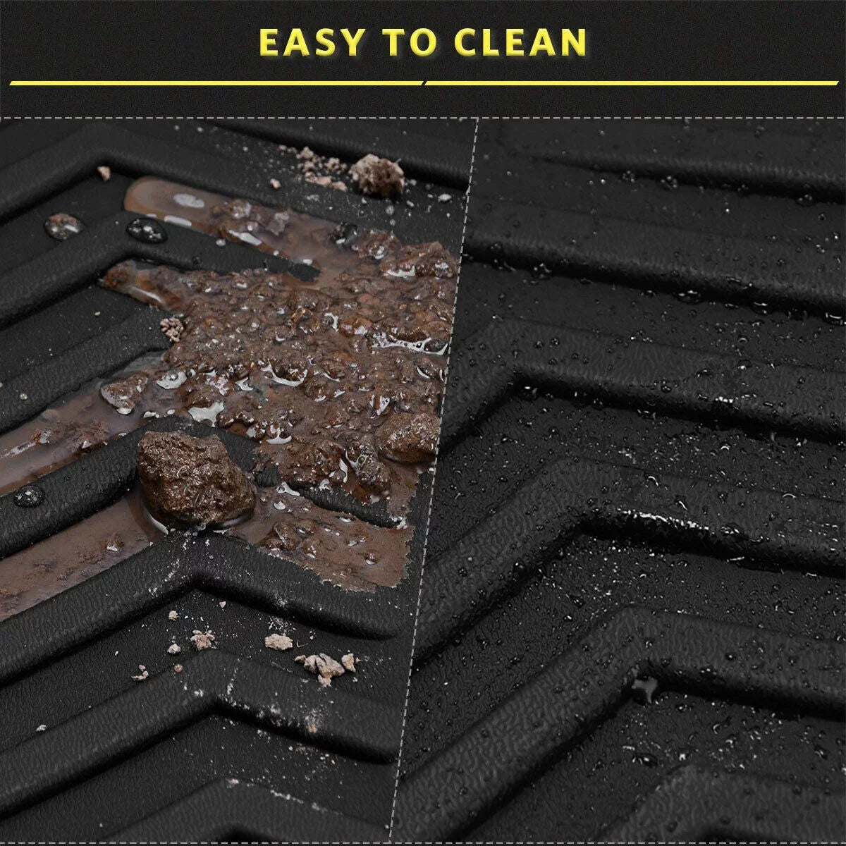 Ledkingdomus Floor Mats for 2020-2023 Tesla Model Y Rear Trunk Mat All atmospheric conditions Black