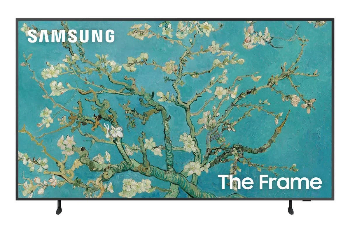 43-inch QLED The Frame Series Quantum HDR Smart TV with  VG-SCFA43WTB 43" The Frame Customizable Bezel - Modern White (2022)