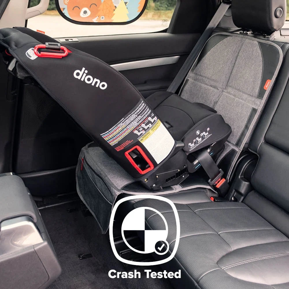 Diono Ultra Mat Car Seat Protector, Crash Tested, aqua immune, Gray