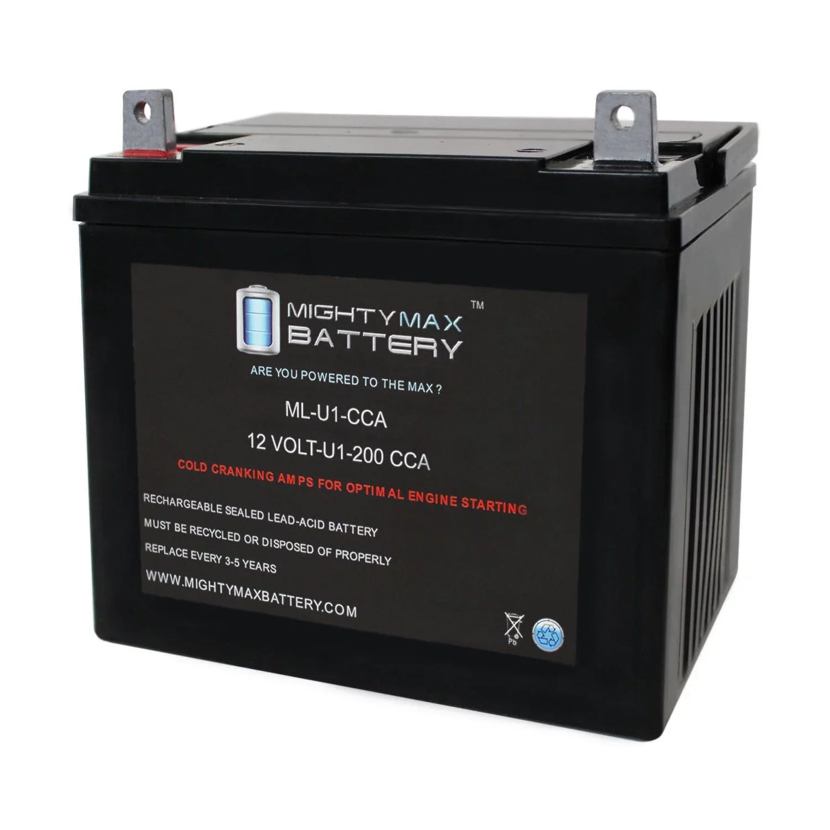 ML-U1 12V 200CCA Battery for Bobcat Electric Start WalkBehind Mower
