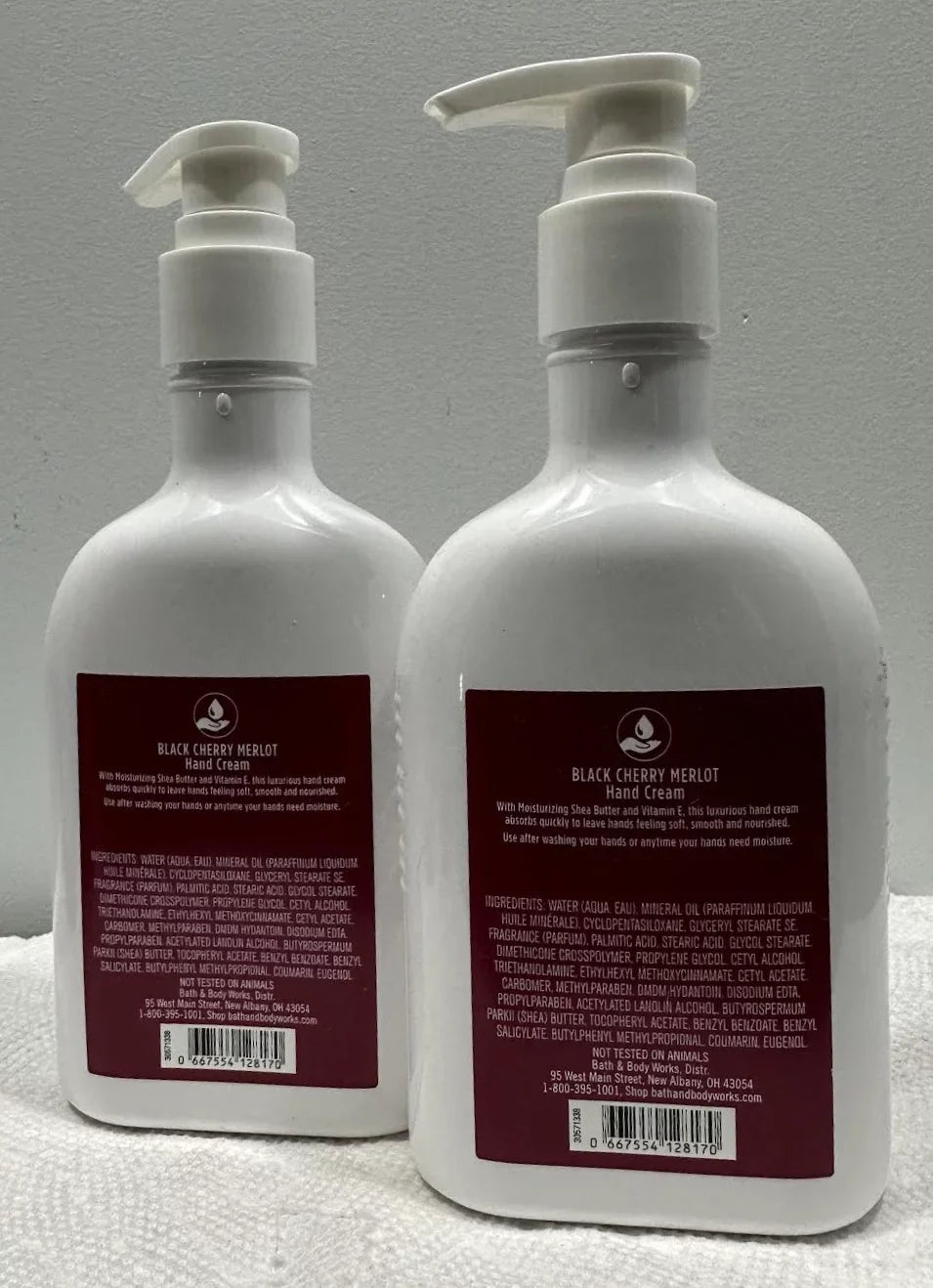 Bath & Body Works Black Cherry Merlot Shea Butter Hand Cream Lot of 2