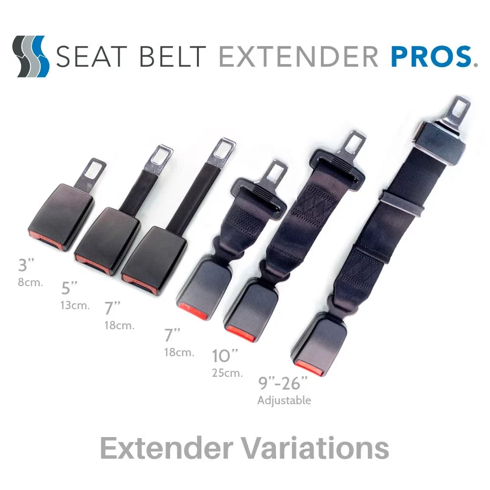 Seat Belt Extender Pros  Escape 2022 Front Seats Extender - E-Mark Certified, 7 Inch, Black