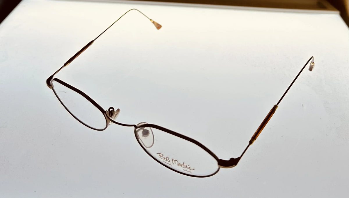 Bob Mackie Mens Antique Gold Tortoise Oval Eyewear Frame BM777 47mm