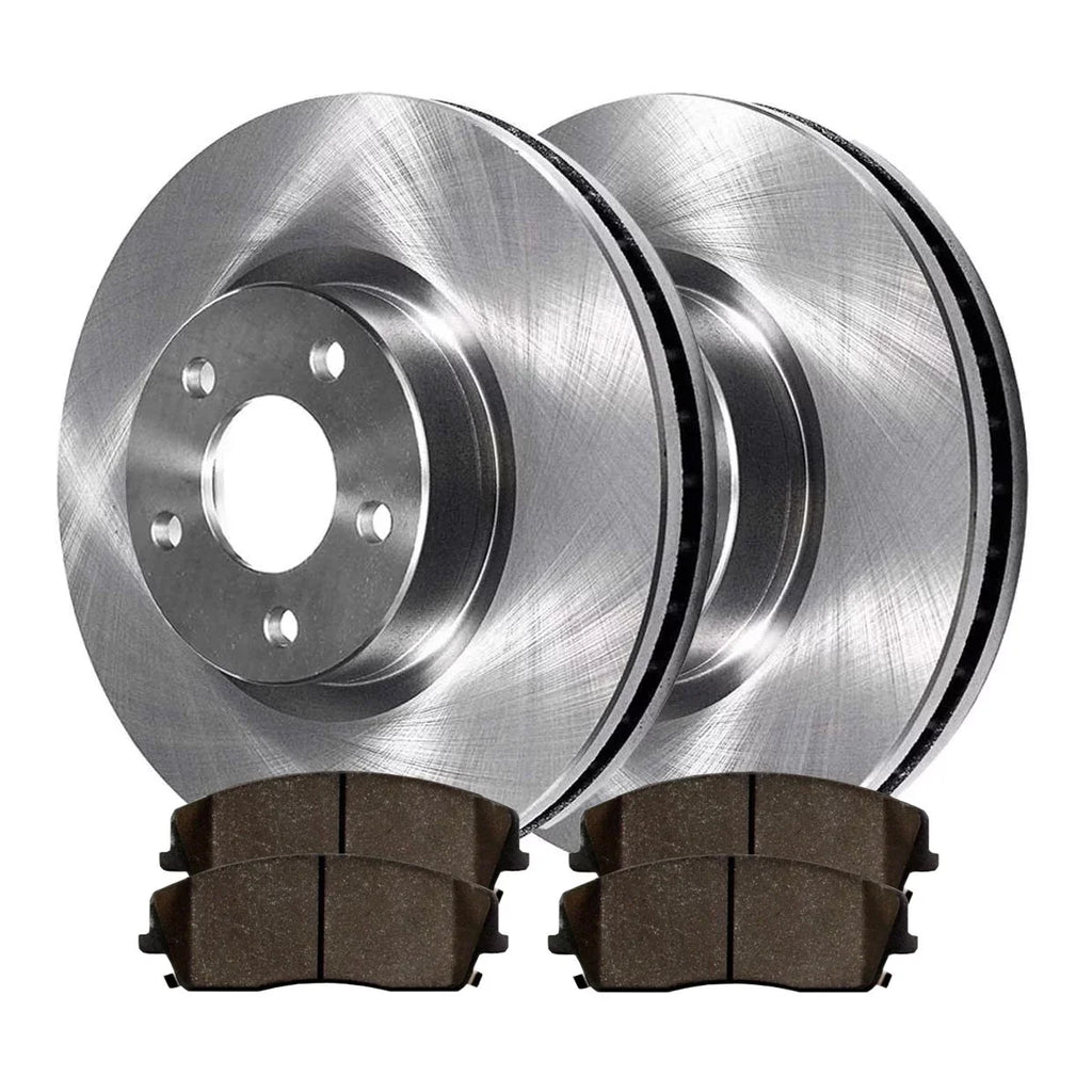 AutoShack Front Brake Rotors and Performance Ceramic Pads Kit Driver and Passenger Side Replacement for 2005-2008 Dodge Magnum 2006-2013 Charger 2009-2013 Challenger 2005-2013 Chrysler 300 V6 AWD RWD