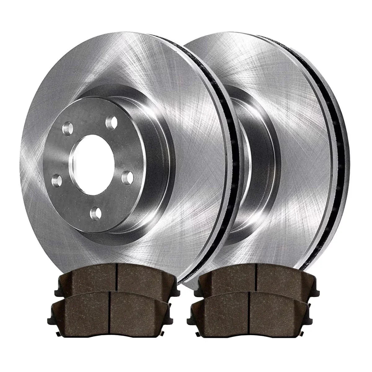 AutoShack Front Brake Rotors and Performance Ceramic Pads Kit Driver and Passenger Side Replacement for 2005-2008 Dodge Magnum 2006-2013 Charger 2009-2013 Challenger 2005-2013 Chrysler 300 V6 AWD RWD
