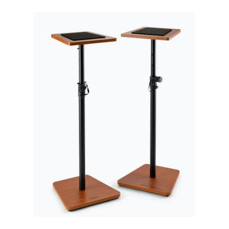 On Stage SMS7500R Wood Studio Height Adjustable Non-Slip Monitor Stands (2-Pack, Rosewood)