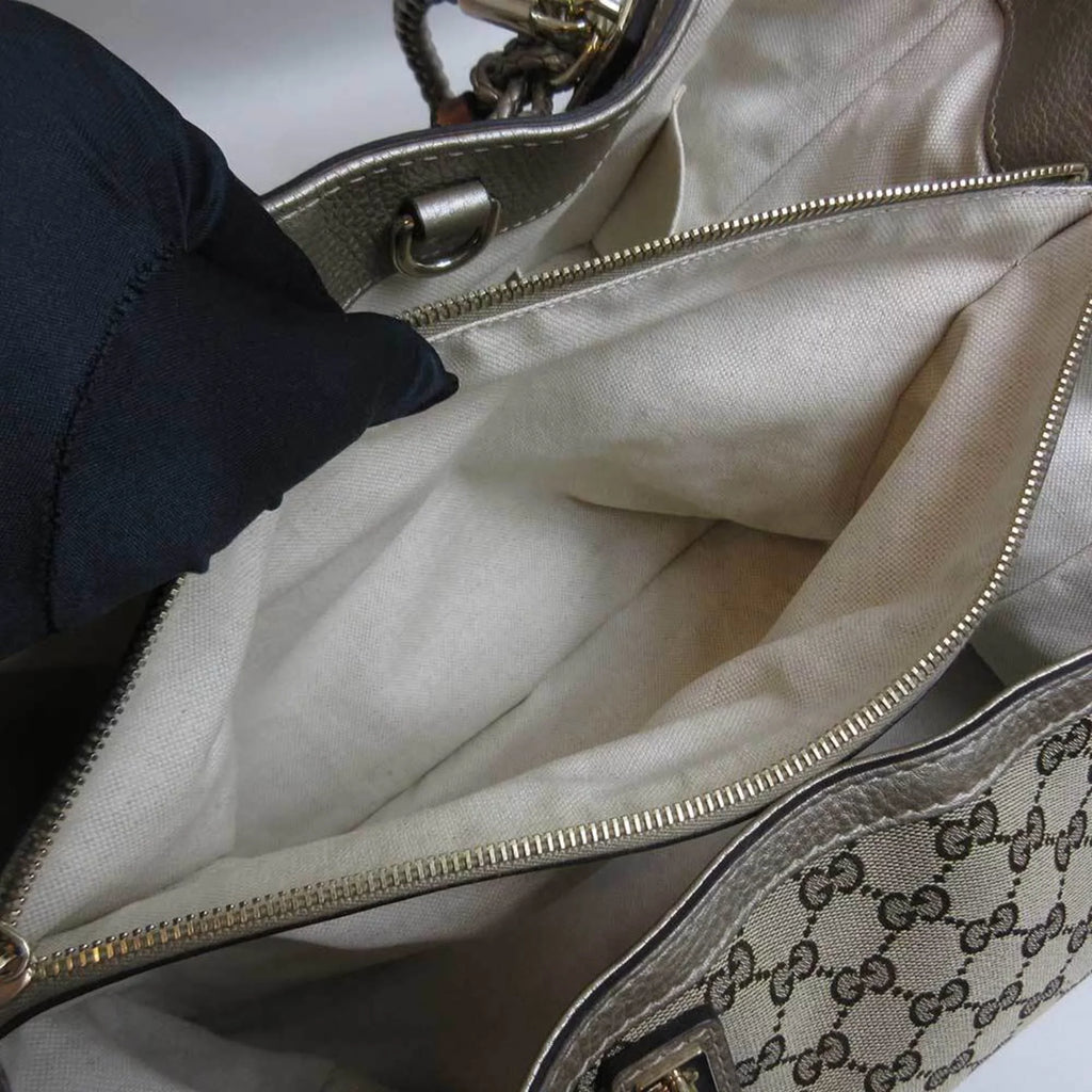 Pre-Owned Gucci GG canvas Vera bamboo tote bag shoulder 269945 GUCCI (Good)