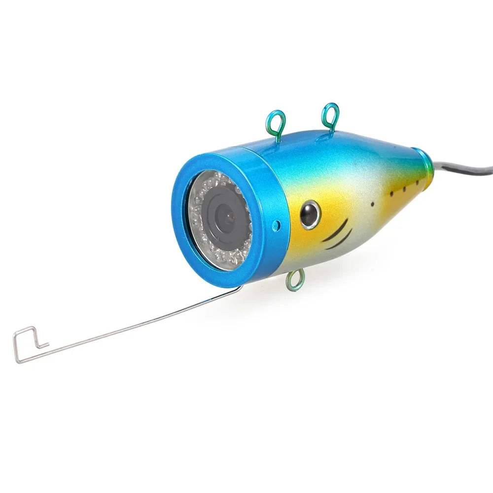 1200TVL Underwater Fishing 24 LEDs Waterproof Fish Shape ship Ice Fishing Accessories with 15m30m50m Cable