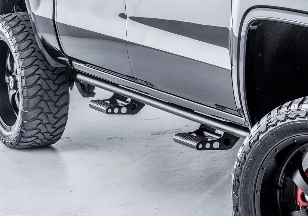 N-Fab by RealTruck Rkr Rails | Textured Black | T074Rkrccr | appropriate with 2007-2021  Tundra Crewmax All Beds, SRW Gas