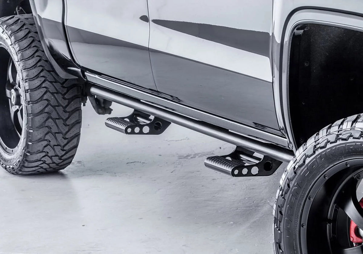 N-Fab by RealTruck Rkr Rails | Textured Black | T074Rkrccr | appropriate with 2007-2021  Tundra Crewmax All Beds, SRW Gas