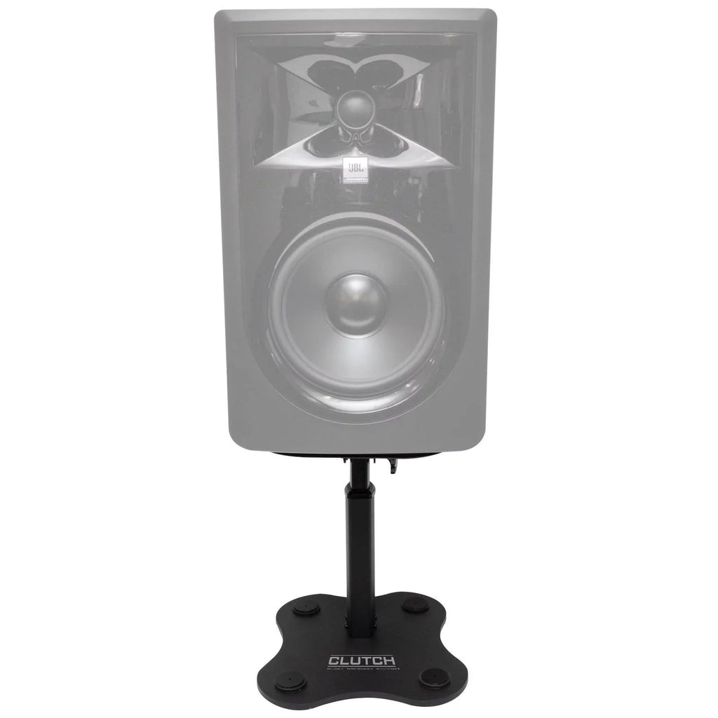 Clutch CL-DMS250 Mighty Series Desktop Studio Monitor Speaker Stands with Blue Pad Trim Kit Package