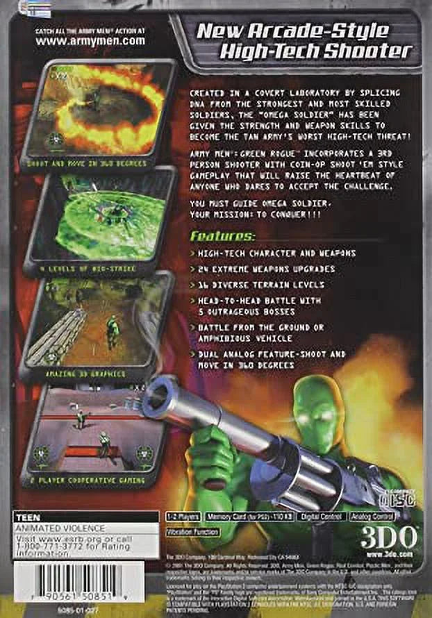 Army Men: Green Rogue PS2 (Brand New Factory Sealed US Version) Playstation 2