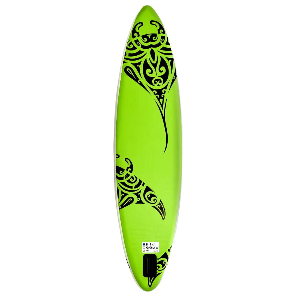 Suzicca Inflatable Paddleboard Set 120.1"x29.9"x5.9" Green