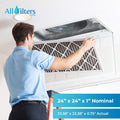 24X24X1 MERV 13 Pleated Air Filters - Made In (6 Pack)