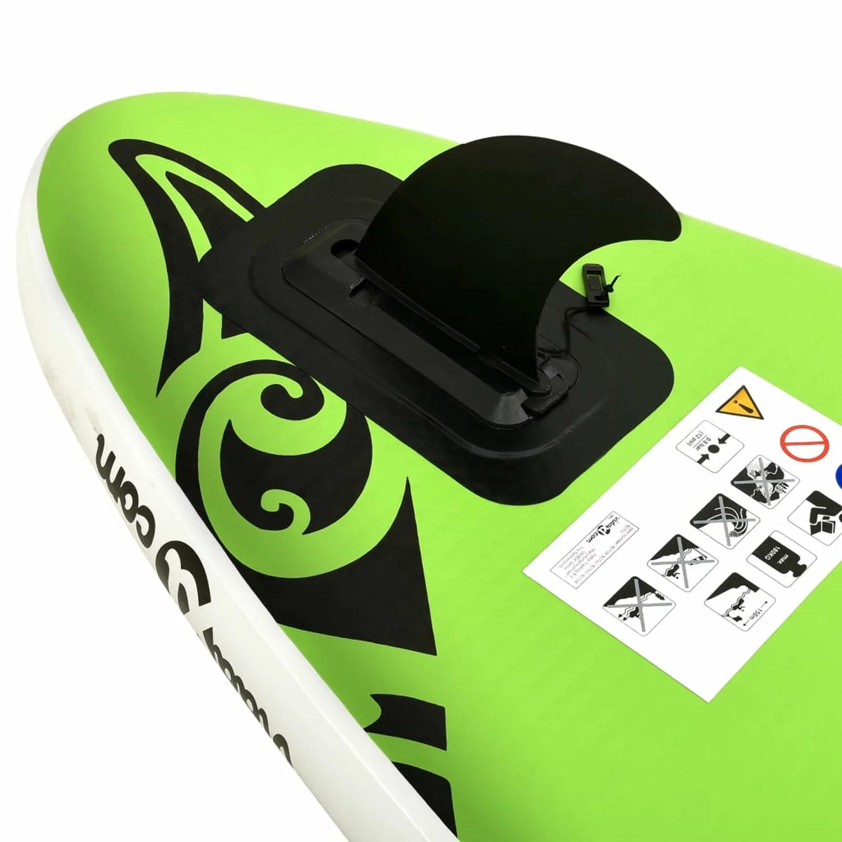 Suzicca Inflatable Paddleboard Set 120.1"x29.9"x5.9" Green