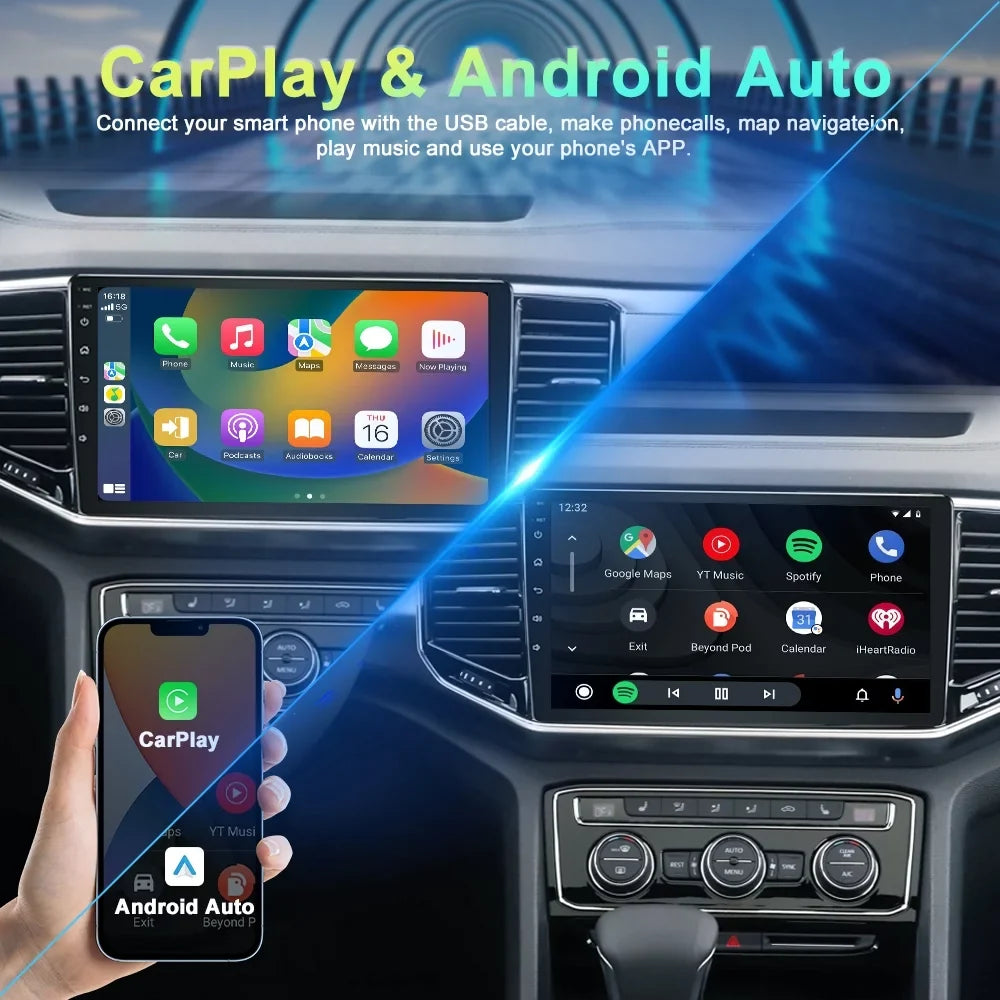 For  Tacoma N300 2016-21 Head Unit Android 13 Radio 4+32GB with Carplay GPS Bluetooth Backup Camera
