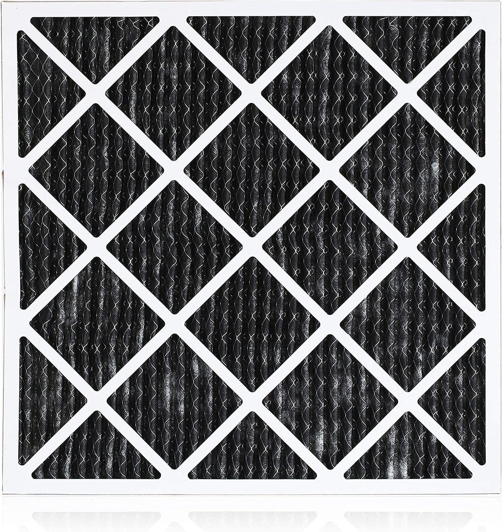 Filterbuy 12x12x1 MERV 8 Odor Eliminator Pleated HVAC AC Furnace Air Filters with Activated Carbon (12-Pack)