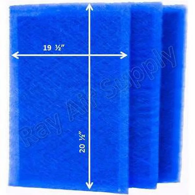 RAYAIR SUPPLY 21x23 Replacement Filter Pads appropriate with MicroPower Guard Air Cleaner (3 Pack) BLUE