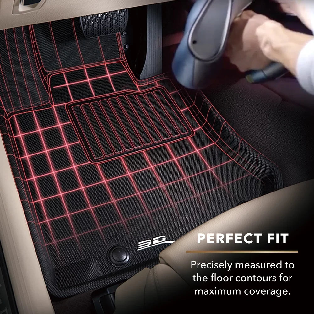3D MAXpider KAGU Floor Mat (BLACK) matching with CHRYSLER PACIFICA/VOYAGER 2017-2024 - Second Row
