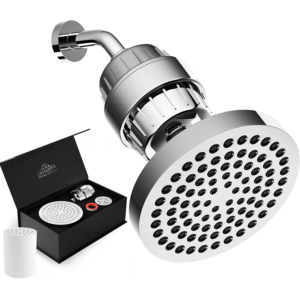 Exclusive Home Goods Rainfall Shower Head & Showerhead Filter System for Hard liquid