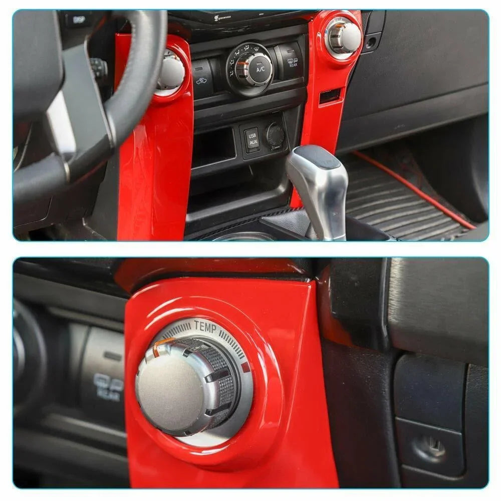Teledu 2pcs Air Conditioner Console Switch Decor wrap Trim 4Runner Red