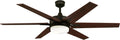GOURE Lighting 74002B00 Transitional Cayuga, Smart WiFi Ceiling Fan suitable with Amazon Alexa and Google Home with LED Light, Remote Control, 60 Inch, Black-Bronze Finish, Frosted Opal Glass