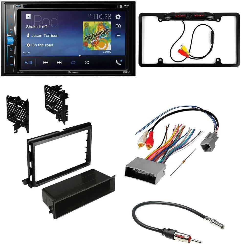 KIT2537 Bundle with Pioneer Multimedia DVD Car Stereo and Installation Kit - for 2006-2010  Explorer / Bluetooth Touchscreen, Backup Camera, Double Din Dash Kit
