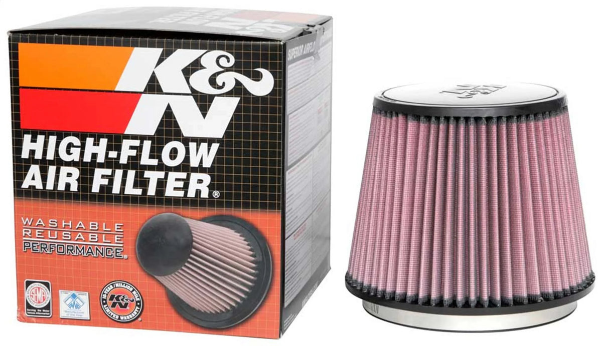 K&N Universal Clamp-On Air Filter: High Performance, Premium, Washable, Replacement Filter: Flange Diameter: 6 In, Filter Height: 6 In, Flange Length: 0.625 In, Shape: Round Tapered, RU-5173